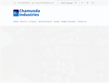 Tablet Screenshot of chamundaindustries.com